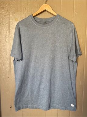 Vuori Heathered Light Grey Crew Neck T-Shirt